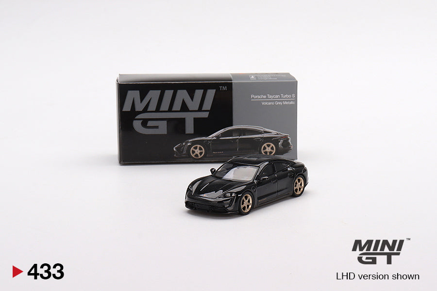 Mini GT Porsche Taycan Turbo S Volcano Grey