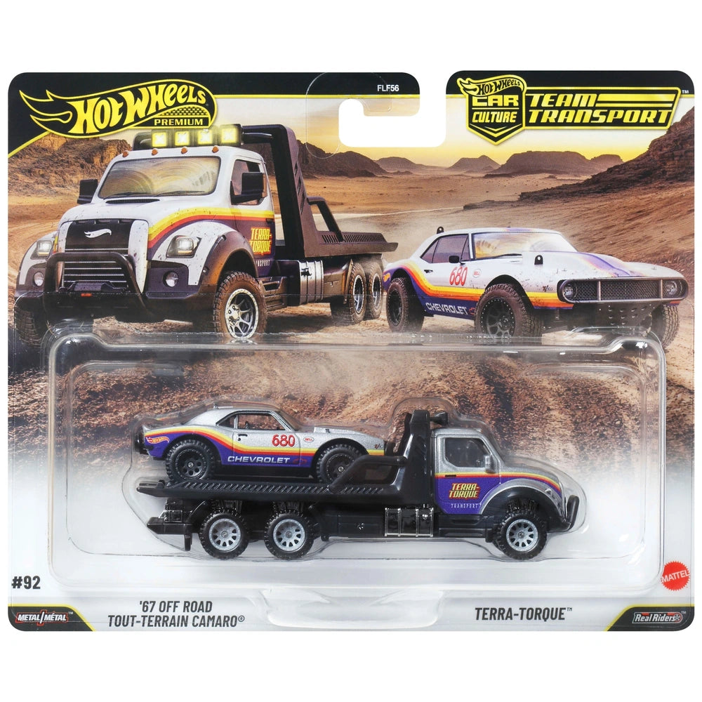 Hot Wheels Team Transport '67 Off Road Tout-Terrain Chevrolet Camaro & Terra-Torque 2