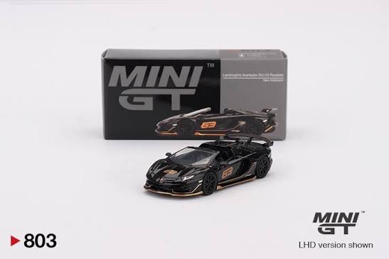 Mini GT Lamborghini Aventador SVJ 63 Nero