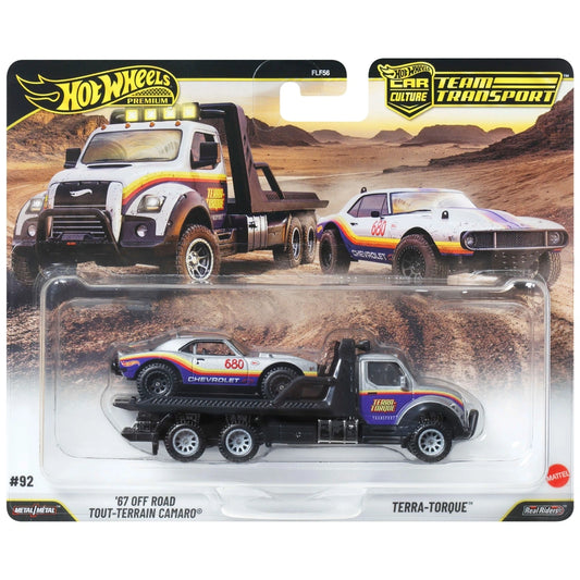 Hot Wheels Team Transport '67 Off Road Tout-Terrain Chevrolet Camaro & Terra-Torque 2