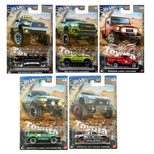 Hot Wheels Silver Series Toyota Bakkies Complete Set of 5