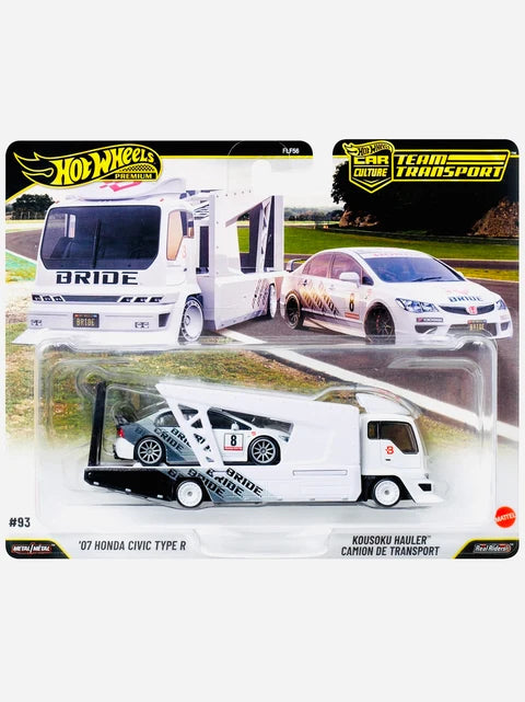 Hot Wheels Team Transport Case L Bride ’07 Honda Civic Type R & Kousoku Hauler #93