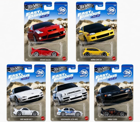 Hot Wheels Fast & Furious 2026 Race Off Complete Set