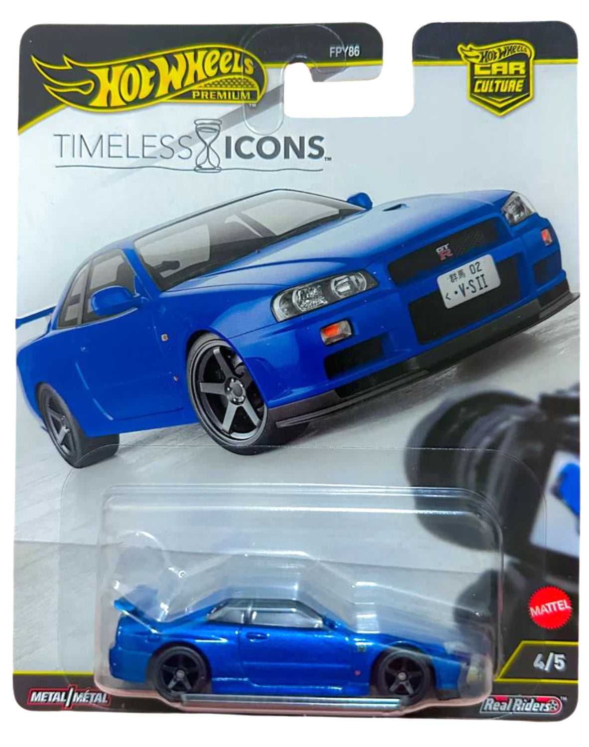 Hot Wheels Timeless Icons Nissan Skyline R34 GTR V-SPEC II