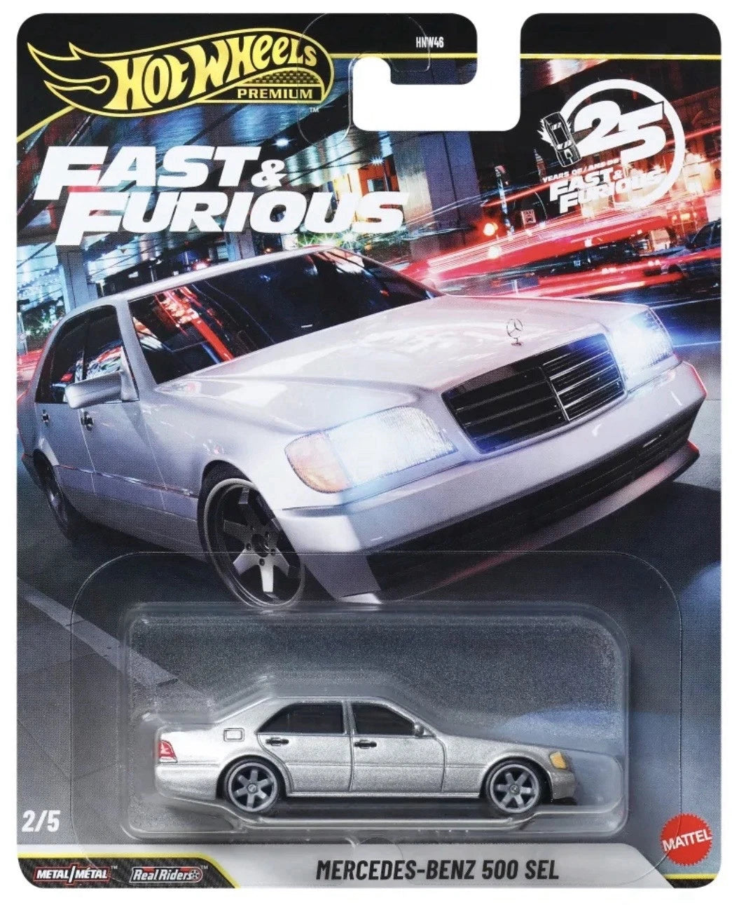 Hot Wheels Fast & Furious 25th Anniversary Mercedes Benz 500 SEL